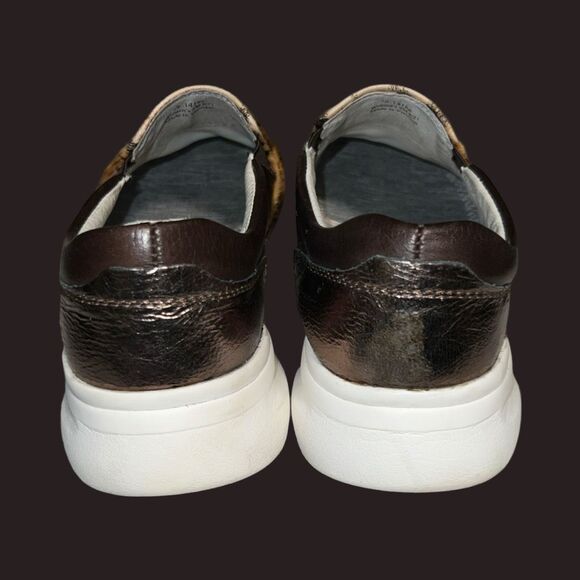 Women’s Johston & Murphy Callie Leather & Leopard Print Slip On Loafers Size 9 - Picture 5 of 9